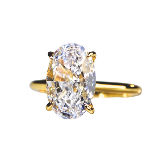 Heong Statement Ring, Oval cut, White, Sterling Silver