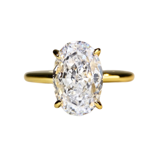 Heong Statement Ring, Oval cut, White, Sterling Silver