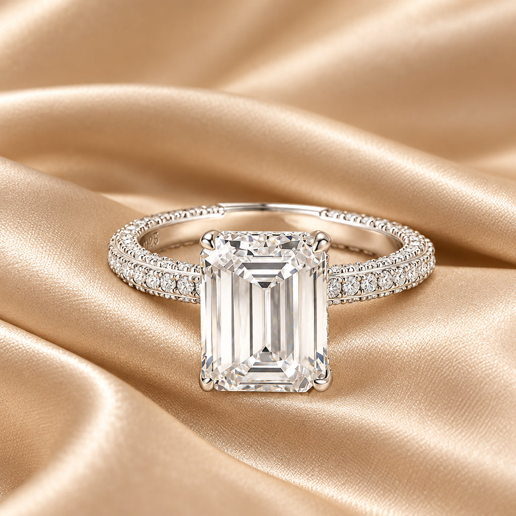 Hening ring on satin