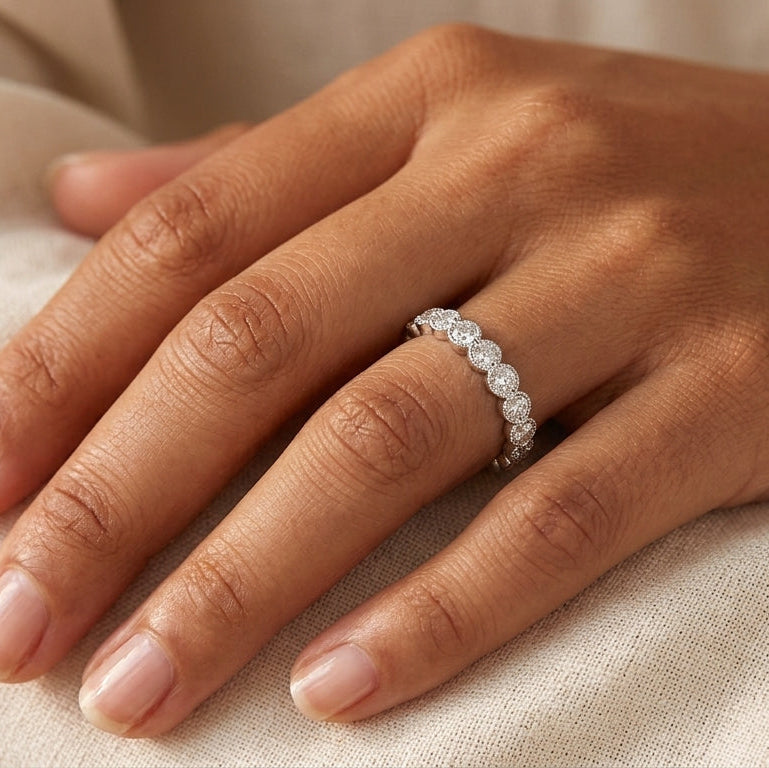 Jernih ring worn on hand